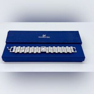 NWT SWAROVSKI Prime Time Silver and Crystal Bracelet 7”
